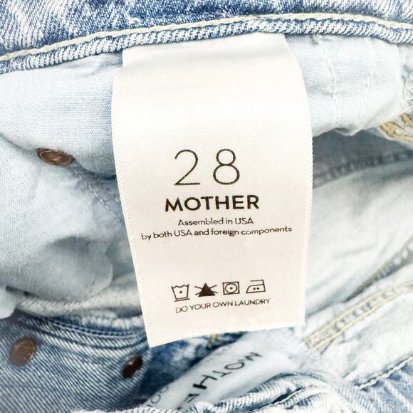 Mother Superior The Huffy Flood Mercy Button Fly Ripped Denim Jeans Size 28 - Picture 7 of 11